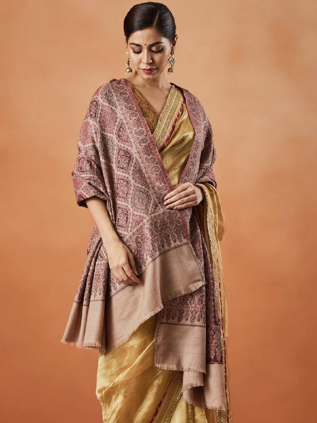 Dhiyona PA Paisley Woven Design Fringed Shawl