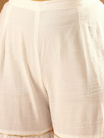 Dhiyona IE Ethnic Motifs Embroidered Gotta Patti Straight Kurta