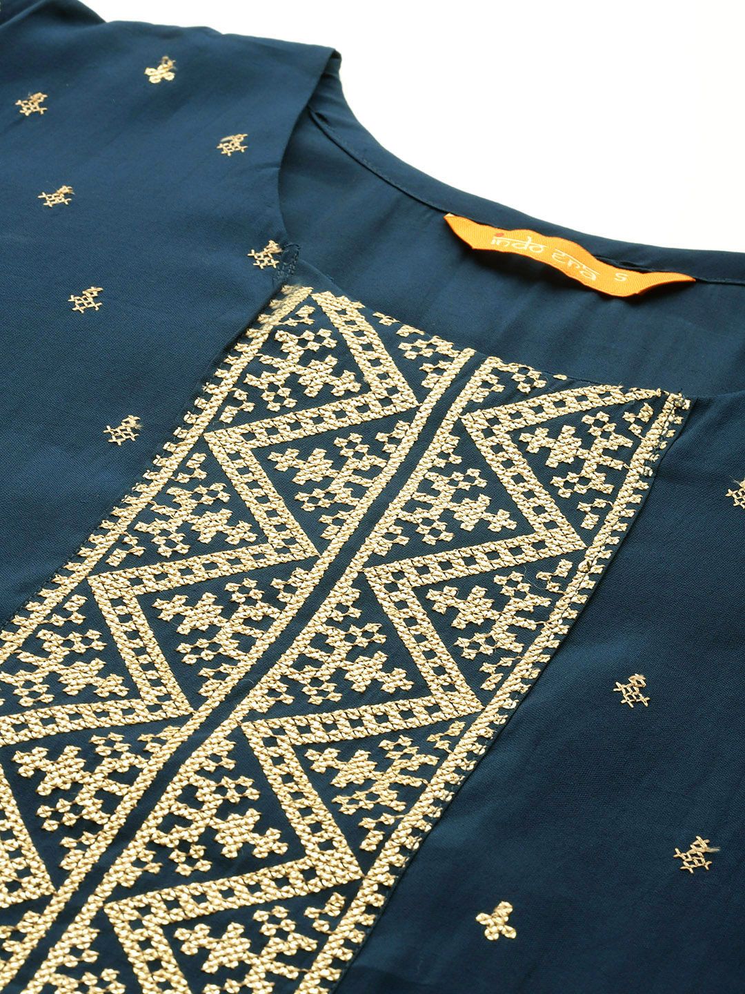 Women Embroidered Regular Sequinned Chanderi Silk Kurta with Trousers & With Dupatta