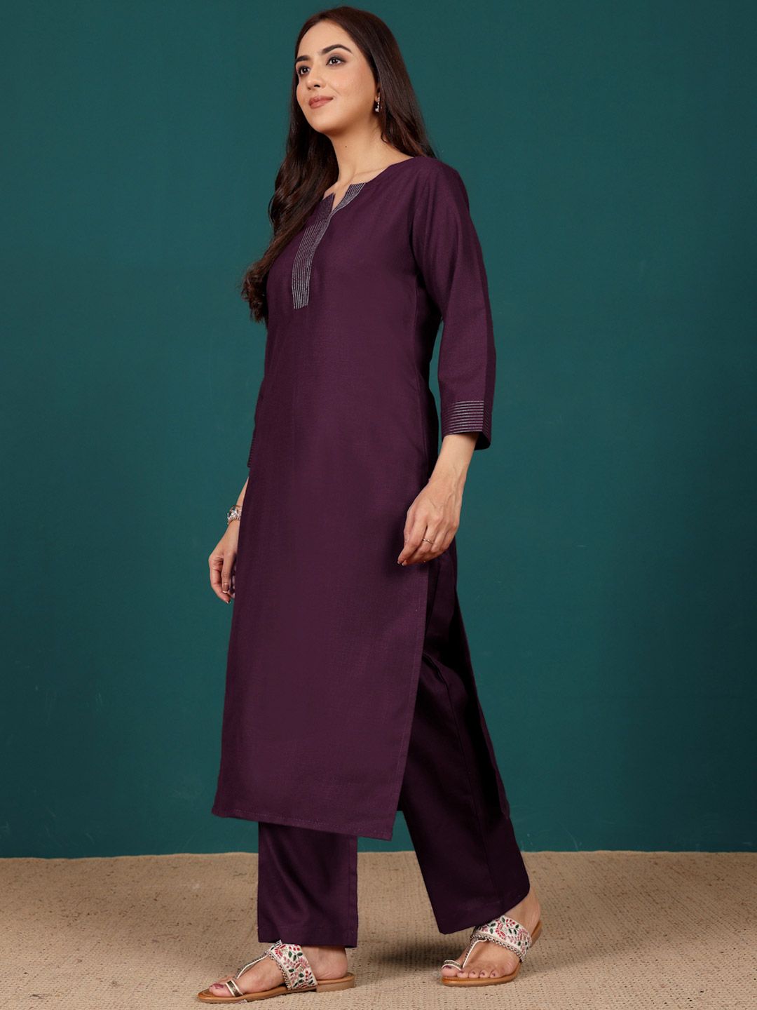 Dhiyona VA Women's Regular Kurta with Trousers & With Dupatta