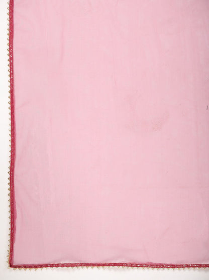 Dhiyona OD  Ethnic Motifs Yoke Design Straight Kurta With Trousers & Dupatta