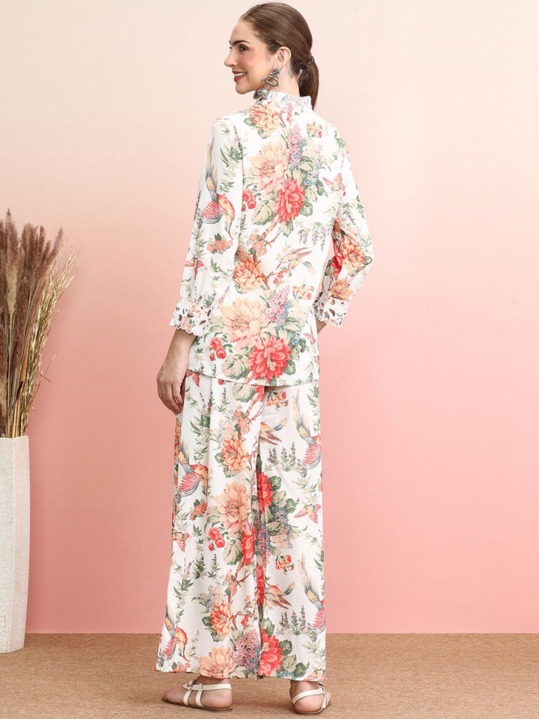 Dhiyona IE Printed Shirt With Palazzo Co-Ords