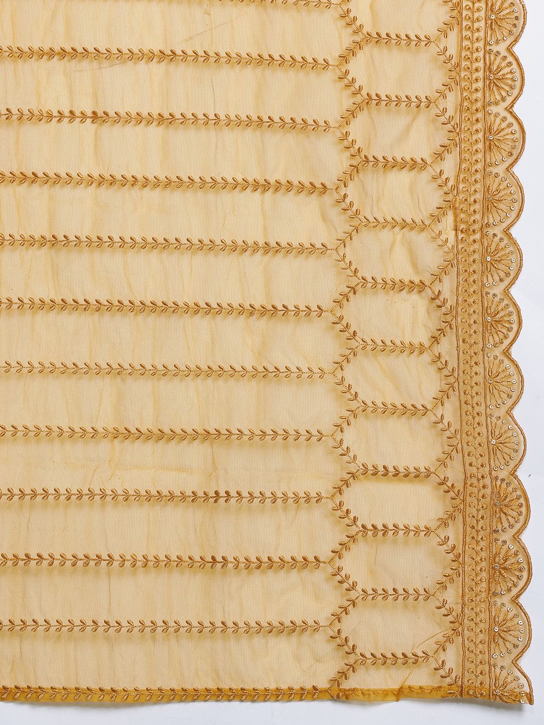 Paisley Embroidered Sequinned Kurta with Trousers & With Dupatta