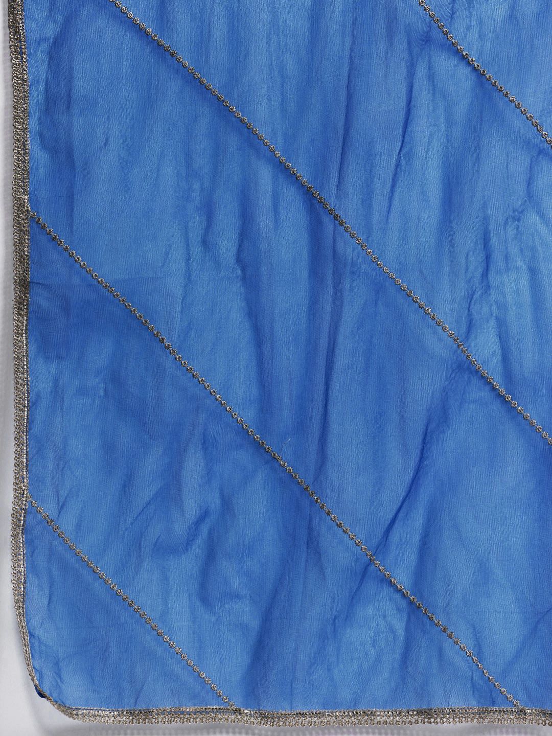 Yoke Design Zardozi Kurta With Trousers & Dupatta