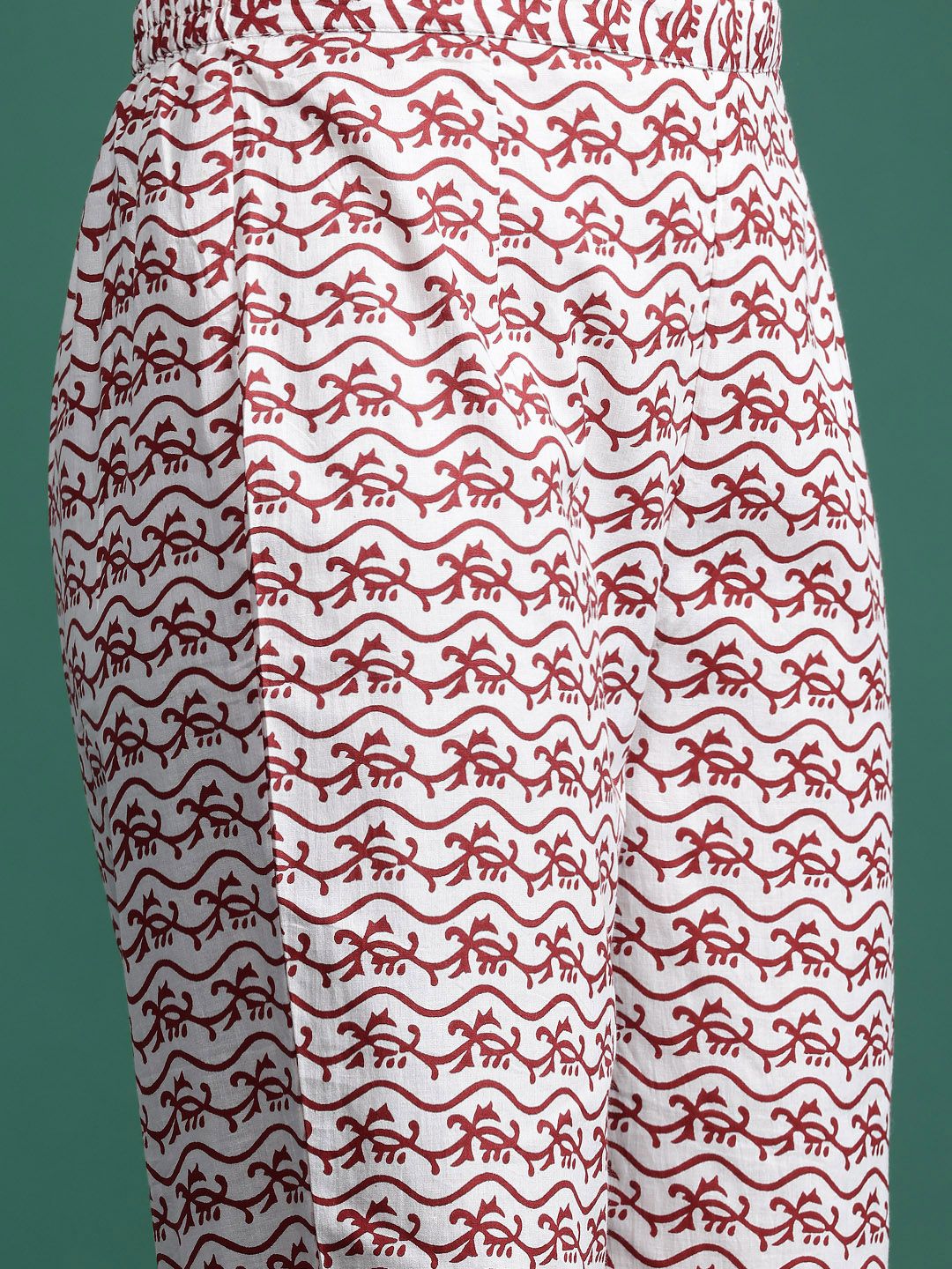 Dhiyona IE Floral Printed Pure Cotton Kurta With Trousers & Dupatta