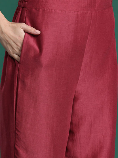 Dhiyona IE Floral Embroidered Kurta with Trousers & With Dupatta