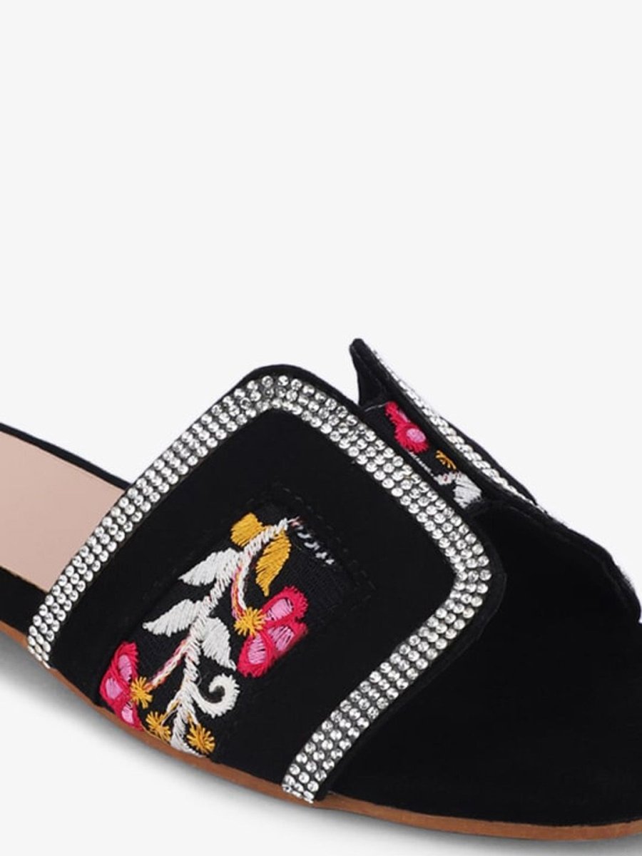 Dhiyona AK Embellished Open Toe Flats