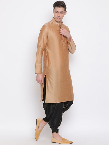Men's Black Silk Blend Regular Dhoti