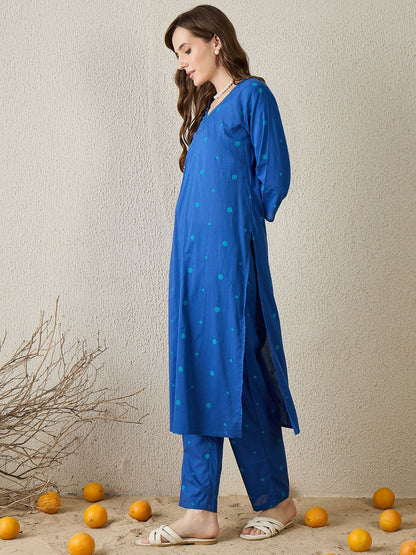 Women Ethnic Motifs Printed Pure Cotton Kurta with Trousers