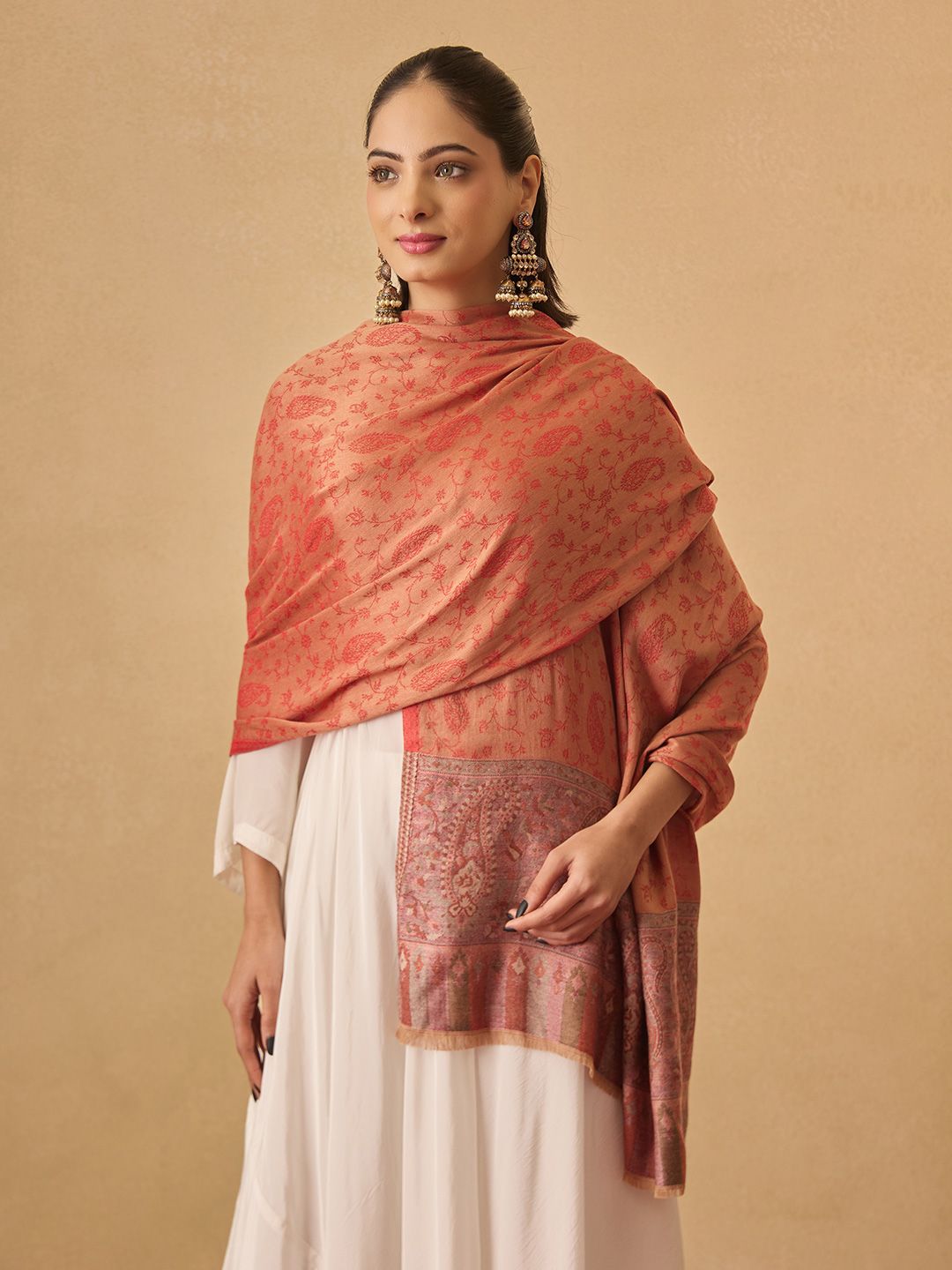 Dhiyona PA Paisley Woven Design Woollen Shawl