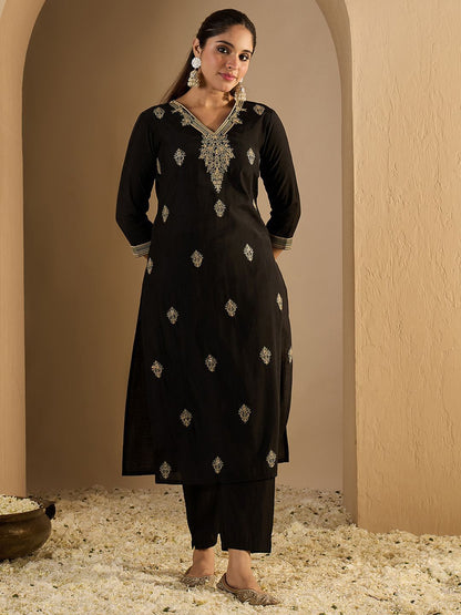 Dhiyona IE Embroidered Tunic With Trousers Co-Ords