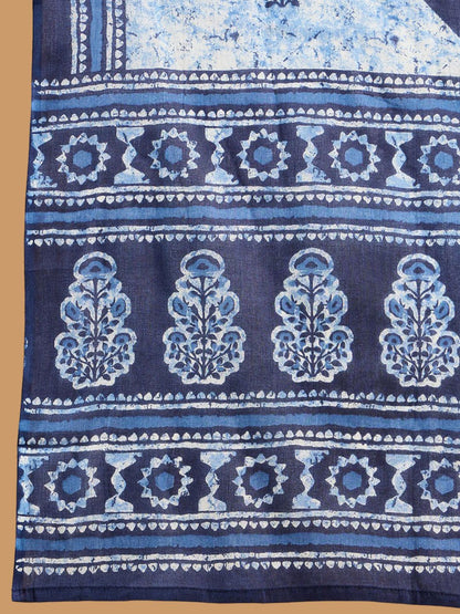 Ethnic Motifs Printed Straight Gotta Patti Kurta with Trousers & Dupatta