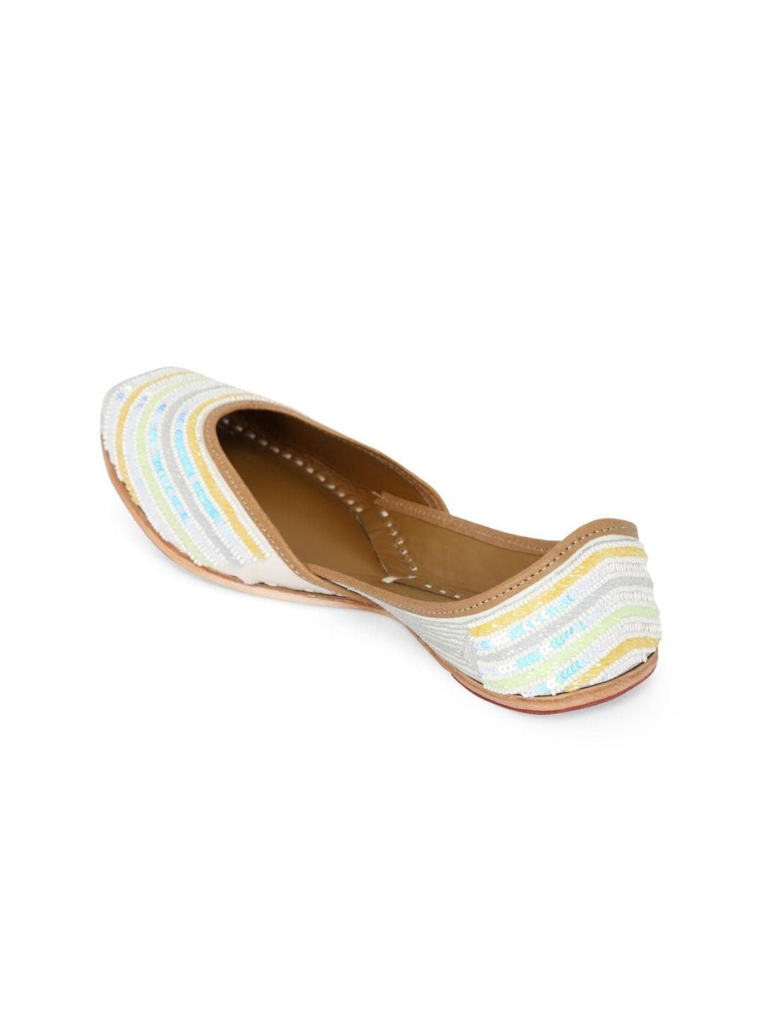 Dhiyona HOP Ethnic Embroidered Square Toe Fabric Mojaris
