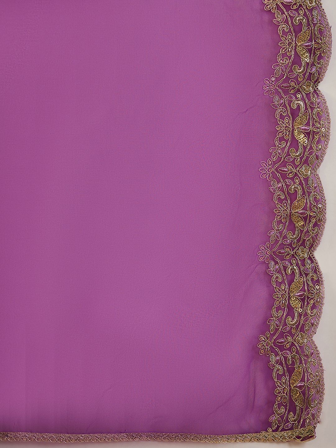 Dhiyona IE Notched Neck Floral Embroidered Liva Kurta with Trouser & Dupatta