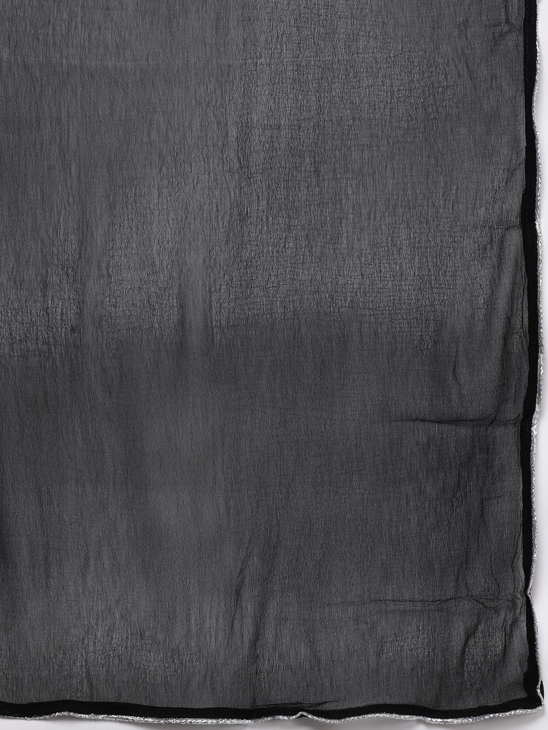 Women Black Floral Printed Kurta with Trousers & With Dupatta