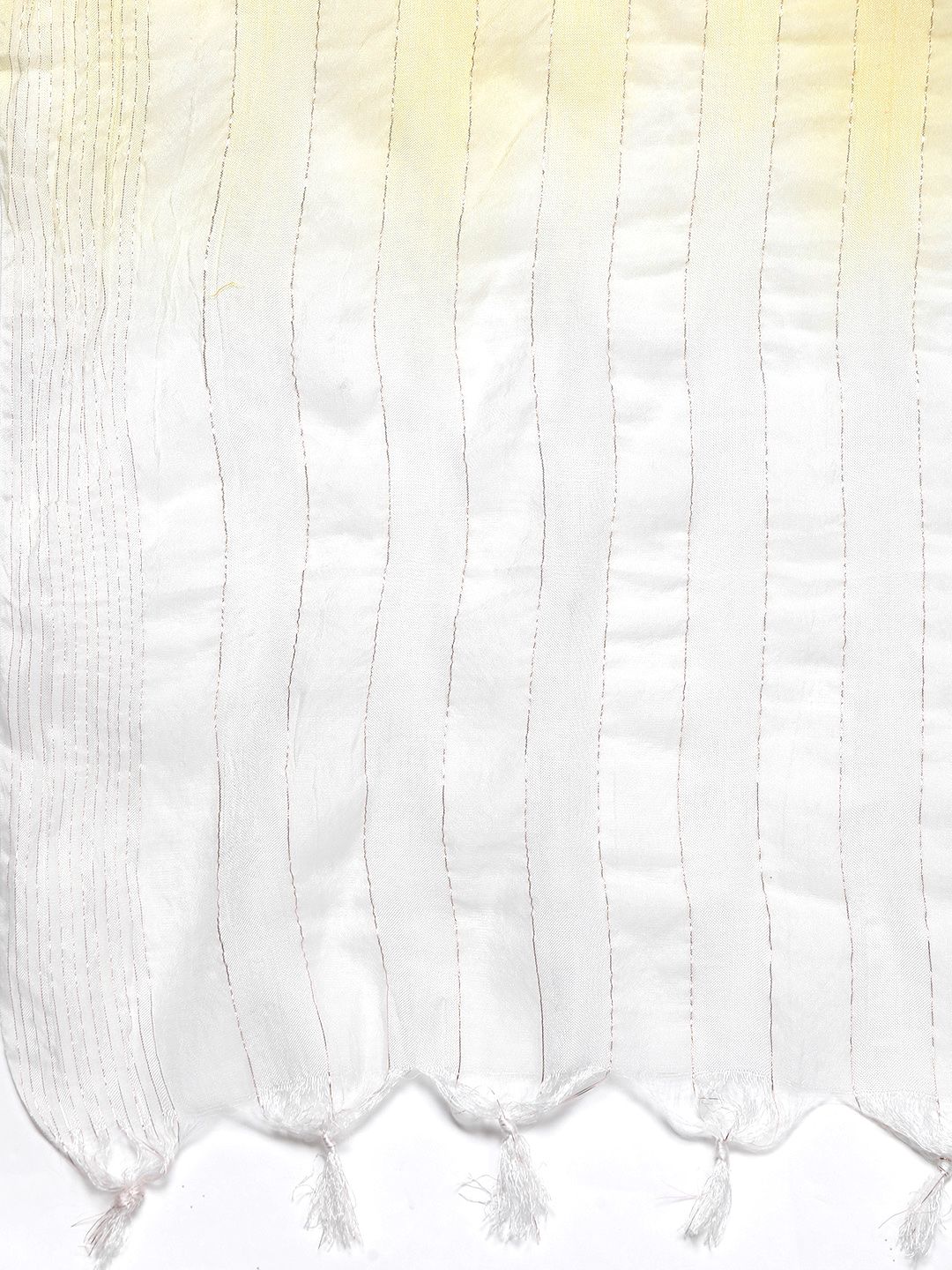 Women Yellow Embroidered Thread Work Kurta with Trousers & Dupatta