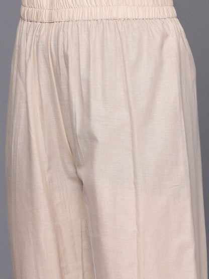 Dhiyona VA Women's Embroidered Pure Cotton Kurta with Trousers & Dupatta