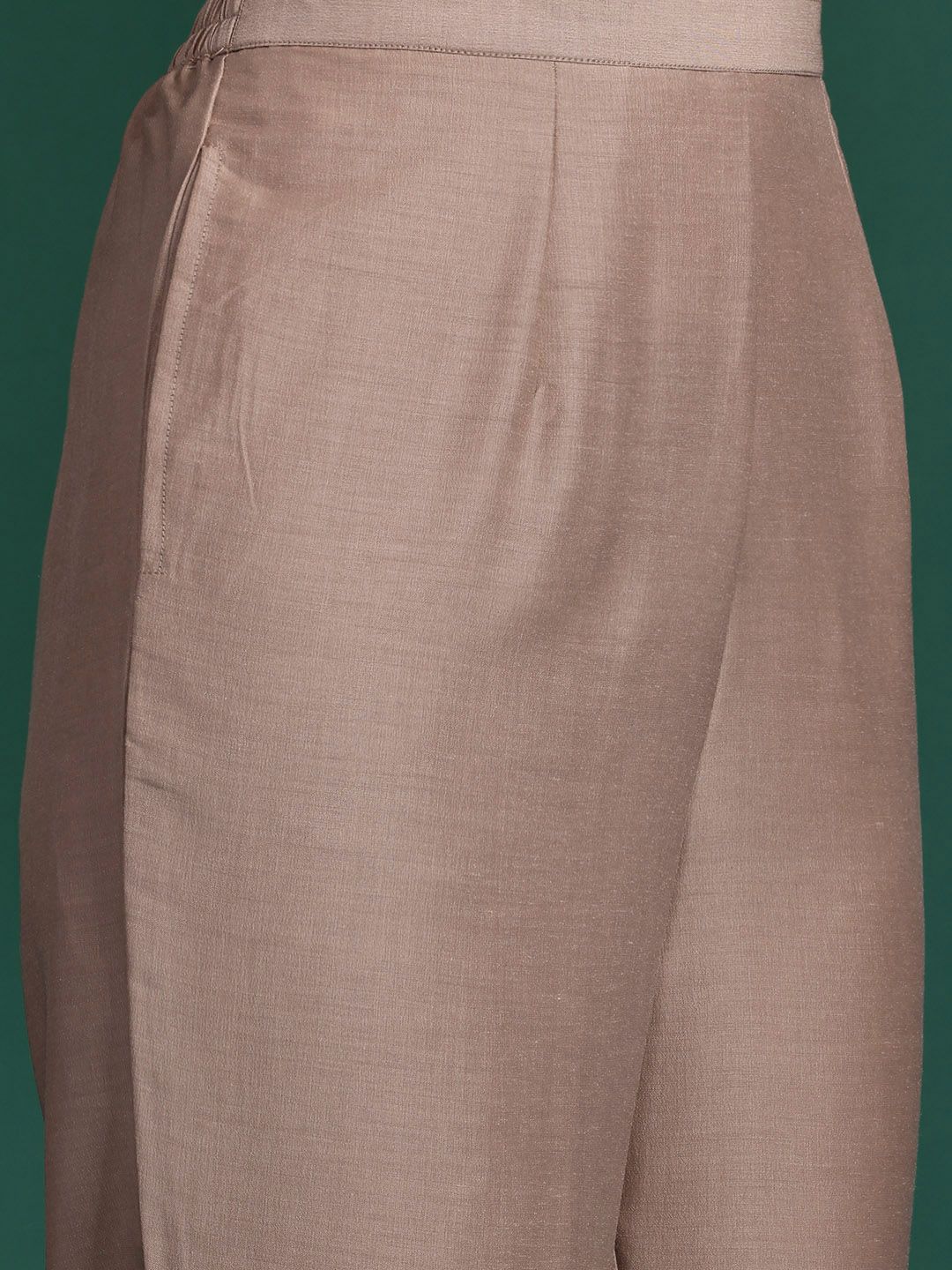 Floral Embroidered Thread Work Kurta With Trousers & Dupatta