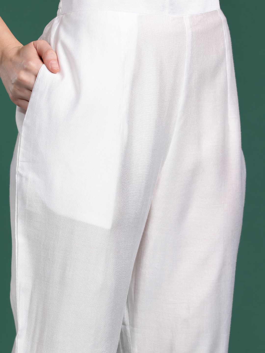 Floral Embroidered Kurta with Trousers & Dupatta