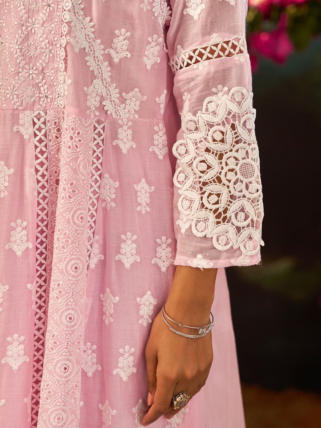 Women Ethnic Motifs Embroidered Cotton Kurta with Trousers & Dupatta