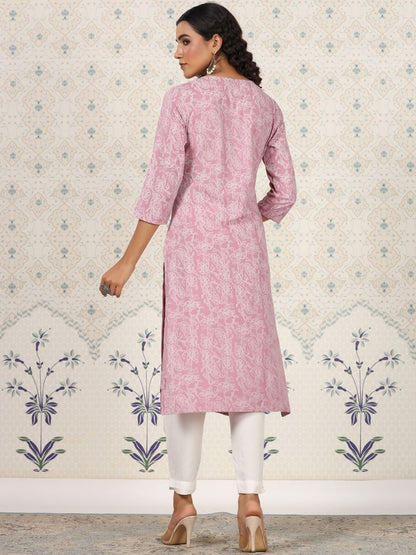 Dhiyona OD  Printed Round Neck Straight Kurta