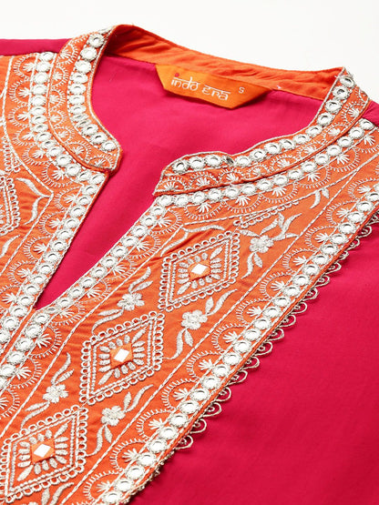 Ethnic Motifs Embroidered Kurta with Trousers