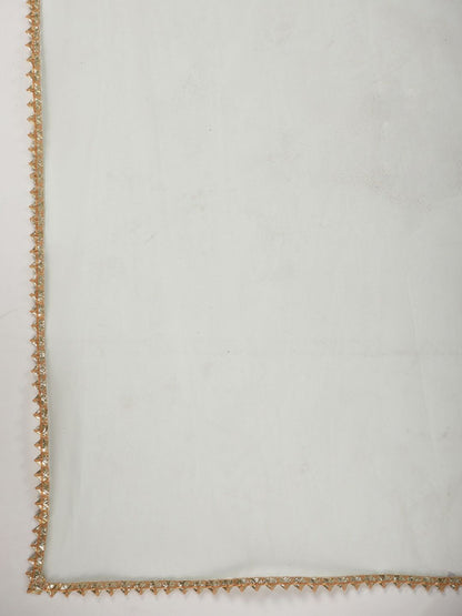 Dhiyona OD  Embroidered Gota Patti A-Line Kurta with Trousers and Dupatta