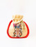 Dhiyona NR Cream-Coloured & Red Embroidered Potli Clutch