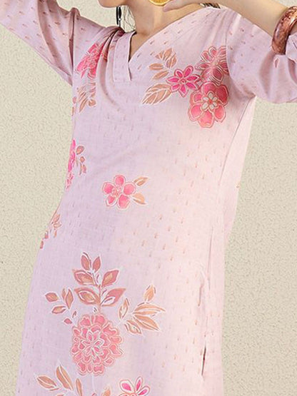 Dhiyona IE Women Floral Printed Kurta with Trousers