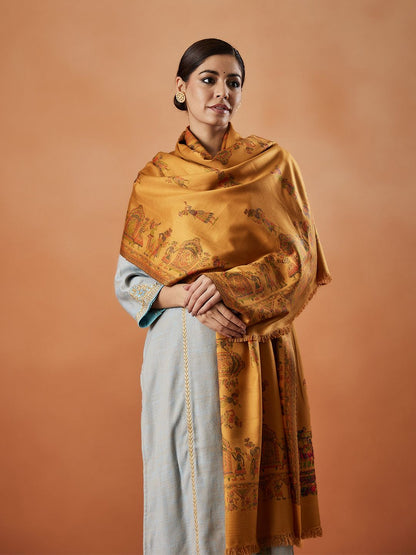 Dhiyona PA Pari Mahal Kaani Ethnic Motifs Woven Design Shawl