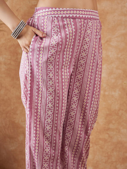 Dhiyona SN Women's Floral Printed Pure Cotton Kurta With Trousers & Dupatta