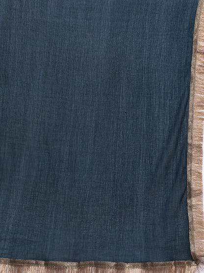 Dhiyona VA Women's Floral Embroidered Regular Kurta with Palazzos & With Dupatta