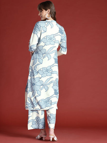 Dhiyona IE Women Floral Printed Kurta with Palazzos