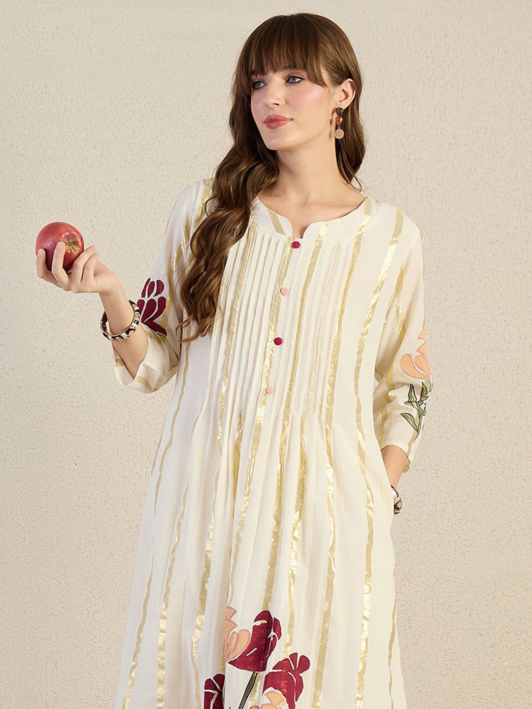 Dhiyona IE Printed Round Neck Top With Trousers Co-Ords