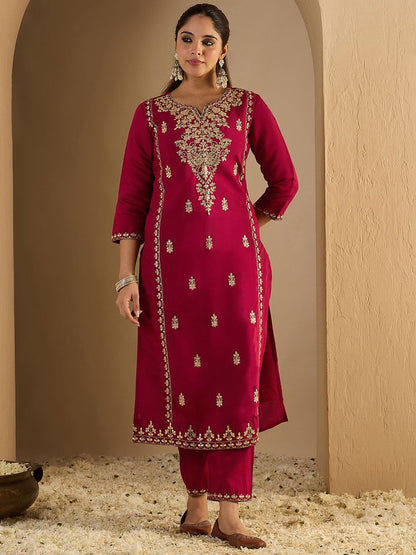 Dhiyona IE Women's Women Ethnic Motifs Printed Kurta with Trousers & Dupatta