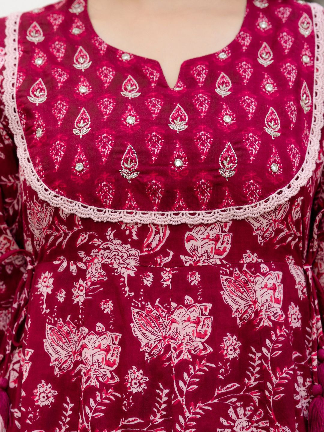 Women Ethnic Motifs Printed Pure Cotton Kurta with Trousers & With Dupatta