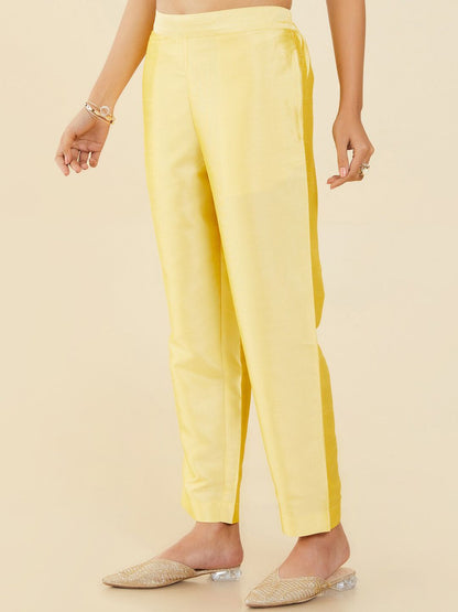 Dhiyona SO Women's Women Mustard Yellow Kurta with Trousers