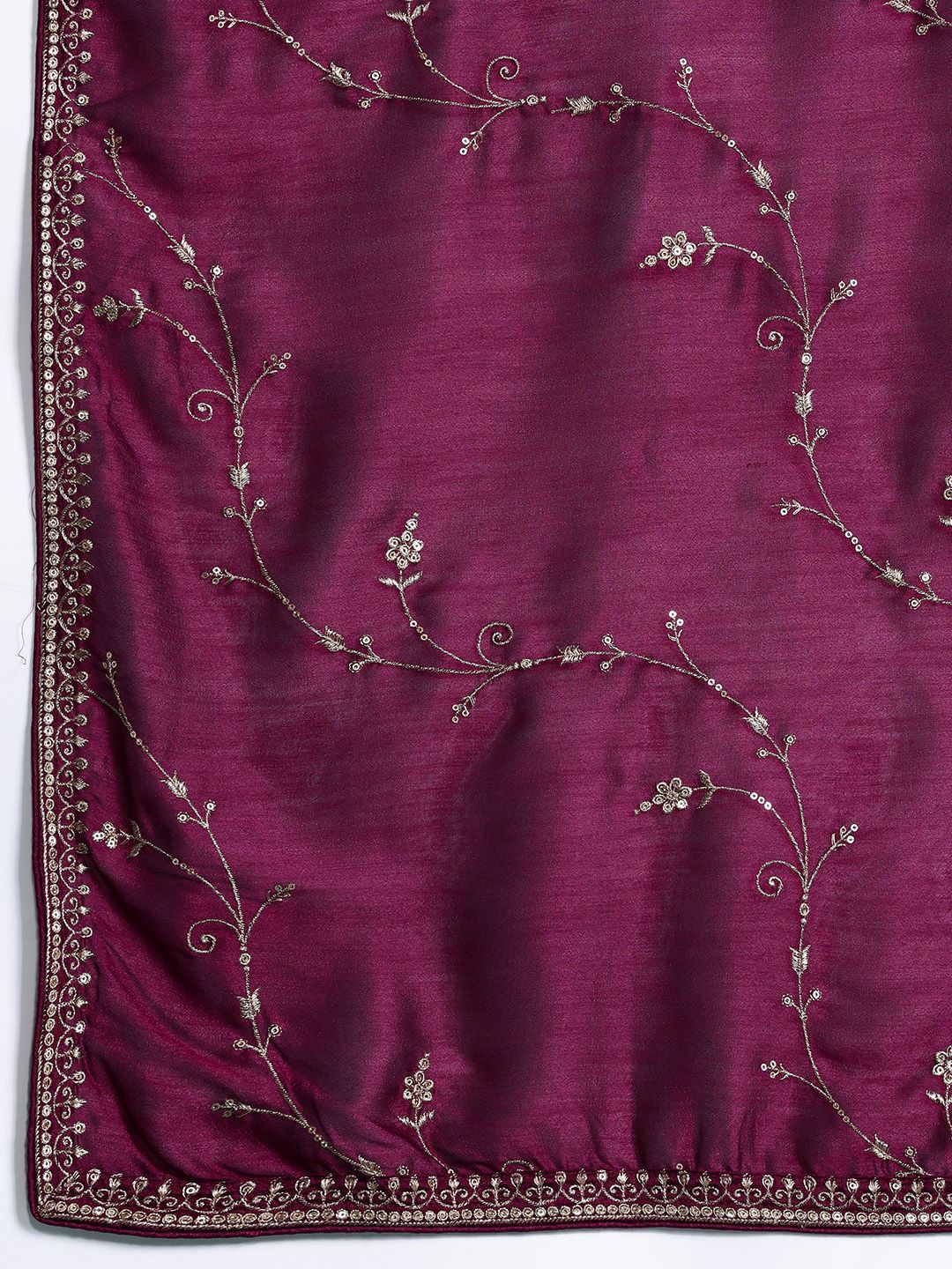 Ethnic Motifs Embroidered Sequinned Kurta with Trousers & With Dupatta