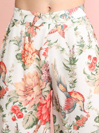 Dhiyona IE Printed Shirt With Palazzo Co-Ords