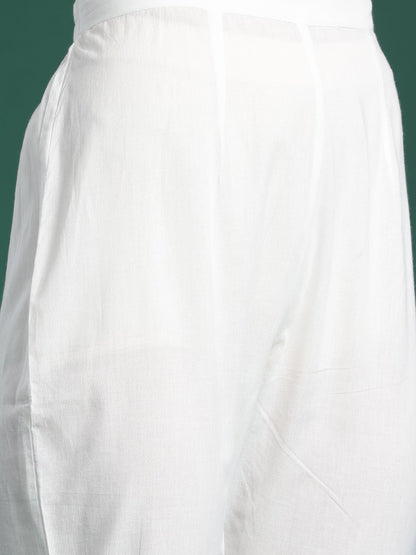 Floral Printed Empire Pure Cotton Kurta with Trousers & With Dupatta