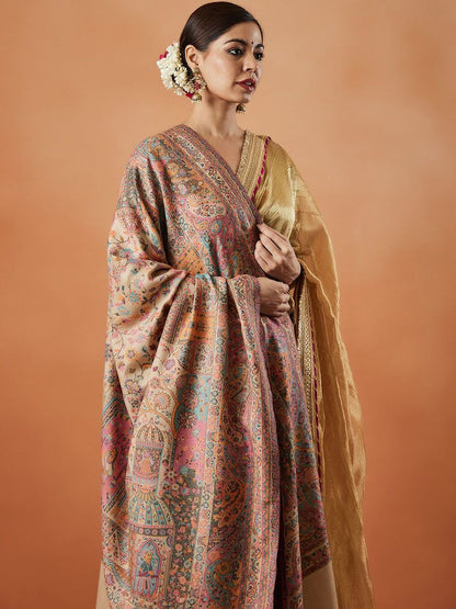 Dhiyona PA Ethnic Motifs Woven Design Shawl