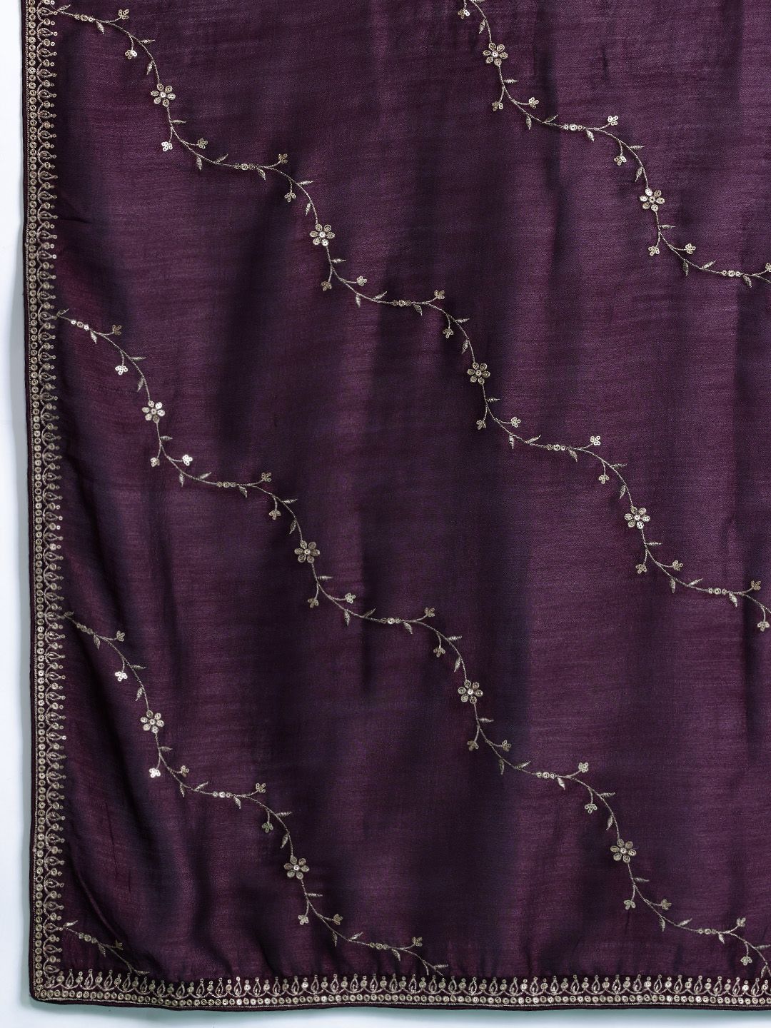 Ethnic Motifs Embroidered Sequinned Kurta with Trousers & Dupatta