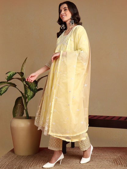 Dhiyona PD Women Women Floral Embroidered Anarkali Kurta Sets