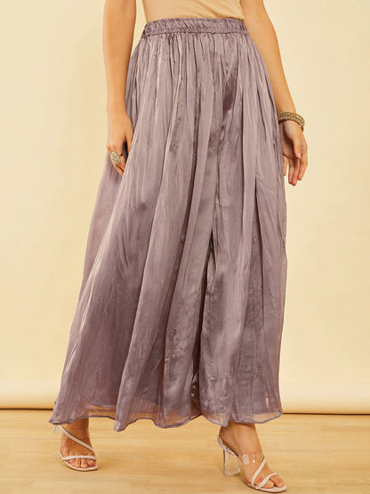 Dhiyona SO Women's Floral Embroidered Regular Sequinned Kurta with Palazzos & Dupatta