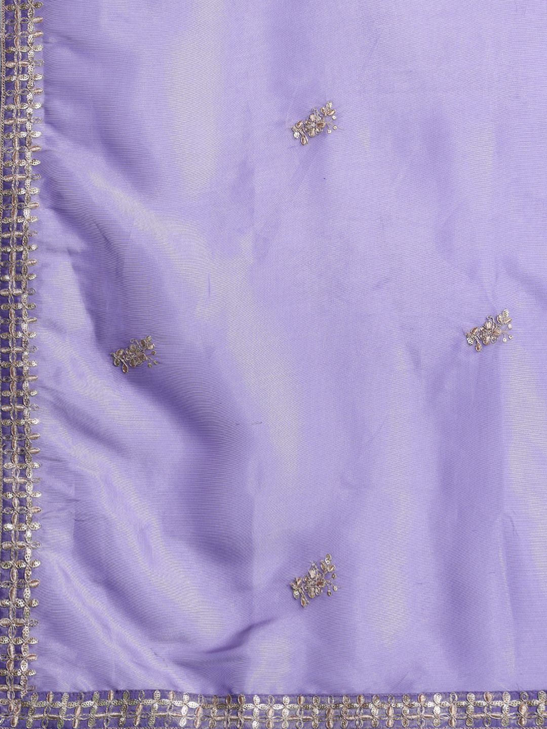 Dhiyona IE Ethnic Motifs Embroidered Sequinned Kurta With Palazzos & Dupatta
