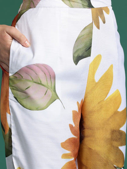 Floral Printed Kurta with Trousers
