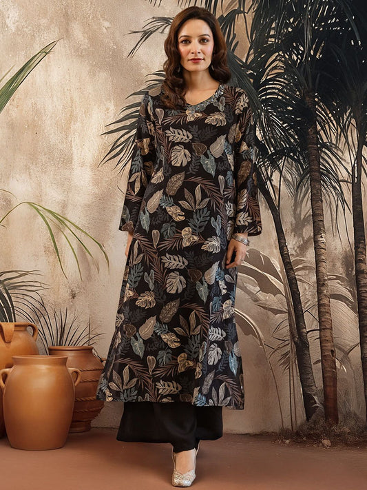 Dhiyona SN Women's Floral Printed A-Line Kurta with Palazzo