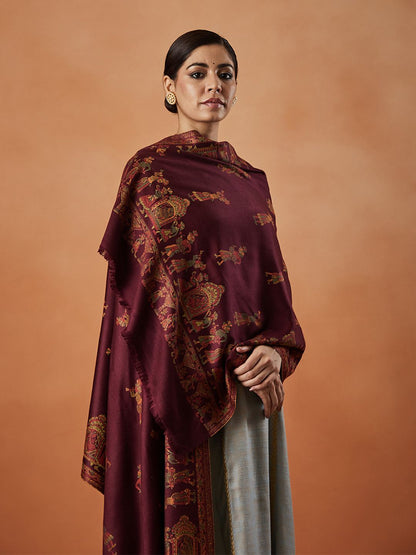 Dhiyona PA Pari Mahal Kaani Ethnic Motifs Woven Design Shawl