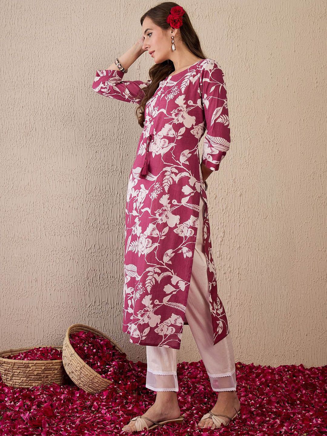 Dhiyona IE Women Floral Printed Floral Kurta