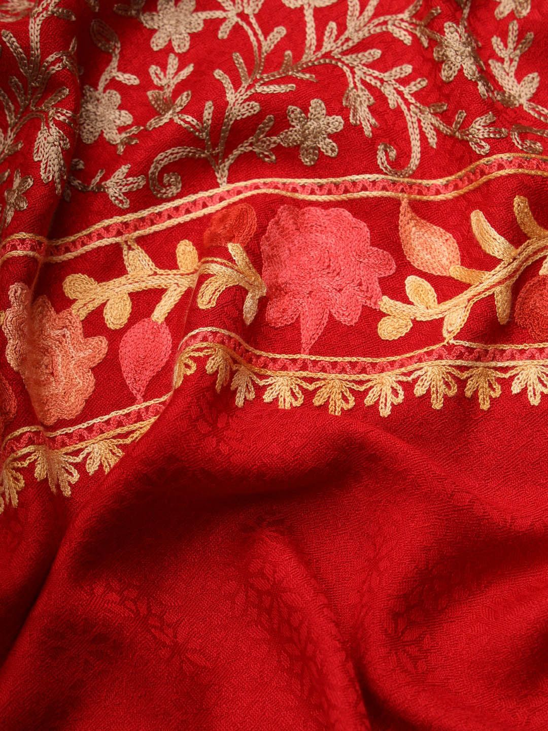 Dhiyona PA Ethnic Motifs Embroidered Shawl